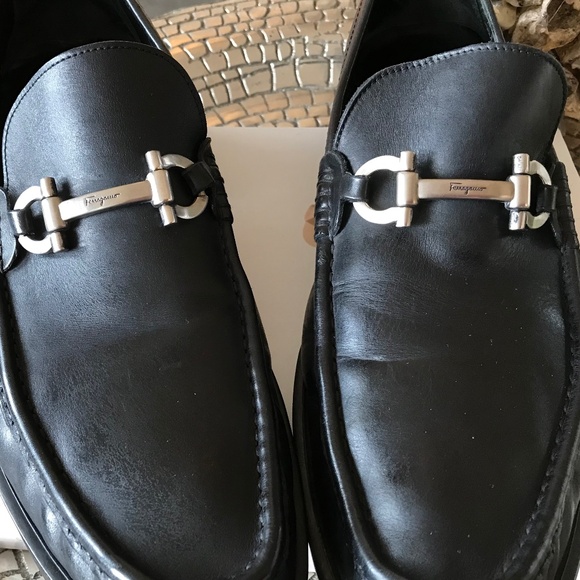 SALVATORE FERRAGAMO BLACK LOAFER VIBRAM SOLE - Picture 3 of 12